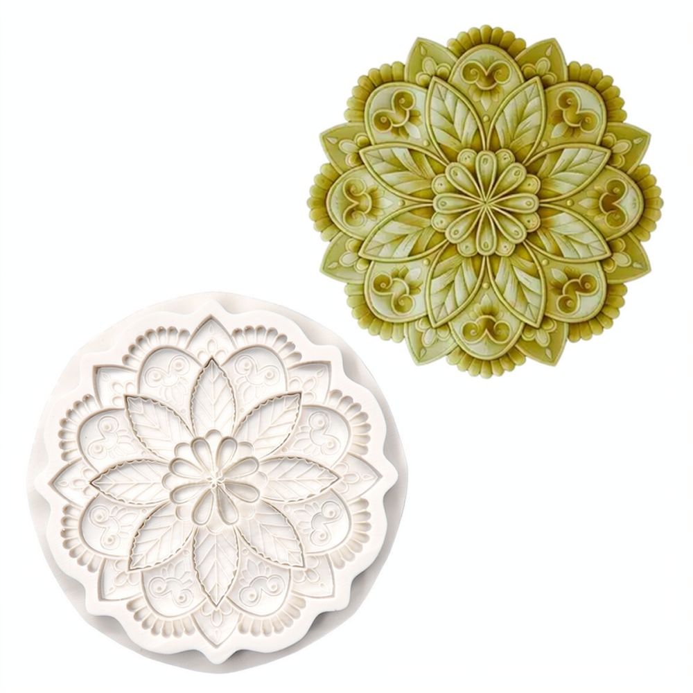 Silicone Epoxy Resin Molds Set - Moule en silicone rond à motifs