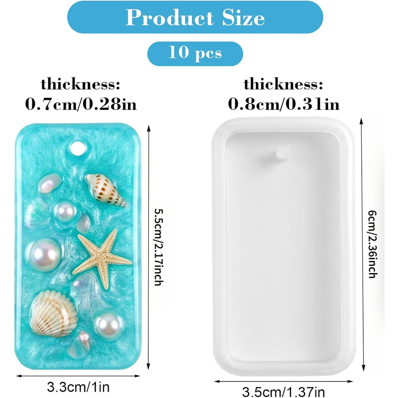 10 moules pour la création de  - Silicone Epoxy Resin Molds Set avis et prix
