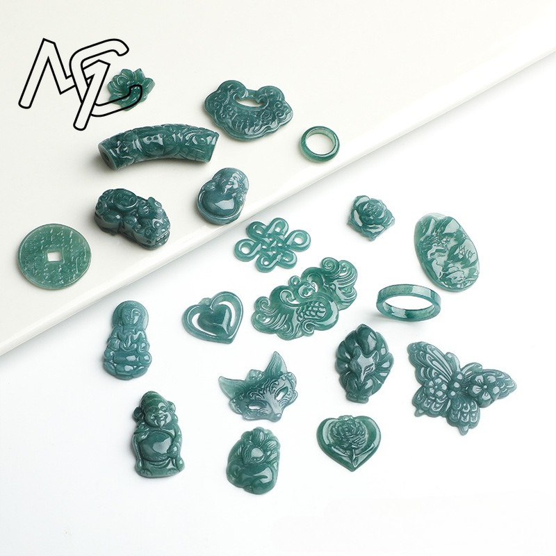 2 pièces, jadeite bleu naturel - Beading avis et prix
