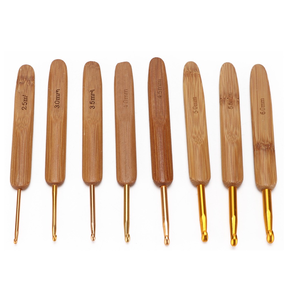 Ensemble de 8 crochets de tric - Wooden Crochet Hooks Ergonomic Handle avis et prix